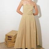 TAKING COMPLIMENTS WOVEN MIDI DRESS