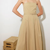 TAKING COMPLIMENTS WOVEN MIDI DRESS