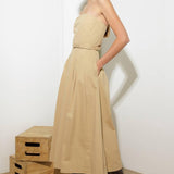 TAKING COMPLIMENTS WOVEN MIDI DRESS