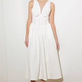 FANCIFUL ESCAPES WOVEN MIDI DRESS