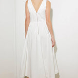 FANCIFUL ESCAPES WOVEN MIDI DRESS