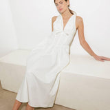 FANCIFUL ESCAPES WOVEN MIDI DRESS