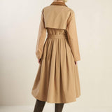 FALLING LEAVES WOVEN MIDI TRENCH COAT