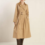 FALLING LEAVES WOVEN MIDI TRENCH COAT