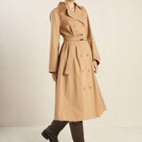 FALLING LEAVES WOVEN MIDI TRENCH COAT