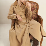 FALLING LEAVES WOVEN MIDI TRENCH COAT