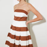 EVERYDAY HUSTLE RUST WOVEN MIDI DRESS