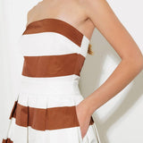 EVERYDAY HUSTLE RUST WOVEN MIDI DRESS