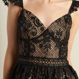 KNOW YOU BETTER LACE WOVEN MIDI DRESS