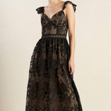 KNOW YOU BETTER LACE WOVEN MIDI DRESS