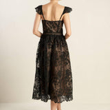 KNOW YOU BETTER LACE WOVEN MIDI DRESS