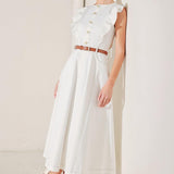SOFT POWER STORY WOVEN MIDI DRESS