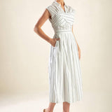 INCREDIBLY SENSATIONAL WOVEN MIDI DRESS