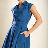 DREAMY IMPRESSION WOVEN MIDI DRESS