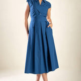 DREAMY IMPRESSION WOVEN MIDI DRESS