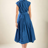 DREAMY IMPRESSION WOVEN MIDI DRESS
