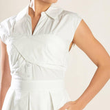 DREAMY IMPRESSION WOVEN MIDI DRESS