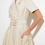 LOST IN THE STARS WOVEN MIDI DRESS