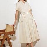 LOST IN THE STARS WOVEN MIDI DRESS