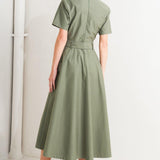 LOST IN THE STARS WOVEN MIDI DRESS