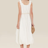 RIVERSIDE SIPS WOVEN MIDI DRESS