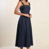 TERRIFIC TIMING DENIM MIDI DRESS