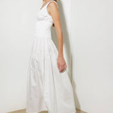 LOVELIEST LOOKS WHITE WOVEN MIDI DRESS