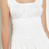 LOVELIEST LOOKS WHITE WOVEN MIDI DRESS
