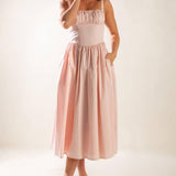 EASILY LOVED WOVEN MIDI DRESS