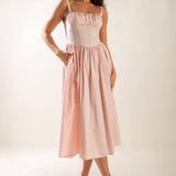 EASILY LOVED WOVEN MIDI DRESS
