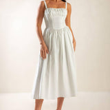 EASILY LOVED WOVEN MIDI DRESS