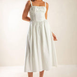 EASILY LOVED WOVEN MIDI DRESS