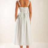 EASILY LOVED WOVEN MIDI DRESS