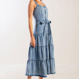SUNSHINE STATE OF MIND INDIGO DENIM DRESS