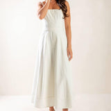 LET'S GO FOR A WALK WOVEN MIDI DRESS
