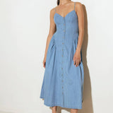 BLUEBELL BREEZE LIGHTWEIGHT DENIM MIDI DRESS
