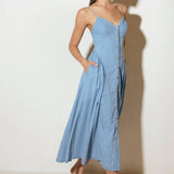 BLUEBELL BREEZE LIGHTWEIGHT DENIM MIDI DRESS