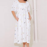 THE WORLD IS YOURS WOVEN MIDI DRESS