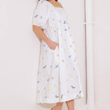 THE WORLD IS YOURS WOVEN MIDI DRESS