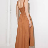 SOAK IN THE SUNSET WOVEN MIDI DRESS