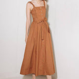 SOAK IN THE SUNSET WOVEN MIDI DRESS