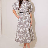 TIME AFTER TIME WOVEN MIDI DRESS