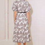 TIME AFTER TIME WOVEN MIDI DRESS