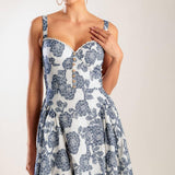 EXPLORING NEW INTERESTS WOVEN MIDI DRESS