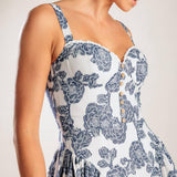 EXPLORING NEW INTERESTS WOVEN MIDI DRESS