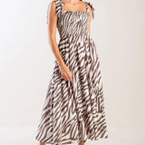 DANCING WITH THE WOVEN MIDI DRESS