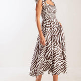 DANCING WITH THE WOVEN MIDI DRESS