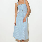CAREFREE DAISY WOVEN MIDI DRESS