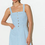 CAREFREE DAISY WOVEN MIDI DRESS