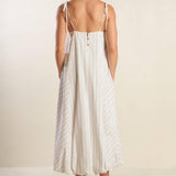 JUST WONDERING WOVEN MIDI DRESS